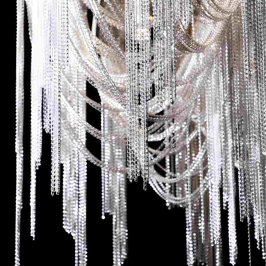 Aluminum Tassel Chandelier for Living Room | Desfino