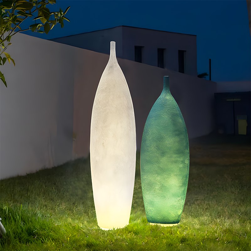 Bunte Vasen-Stehlampe für den Außenbereich | Desfino