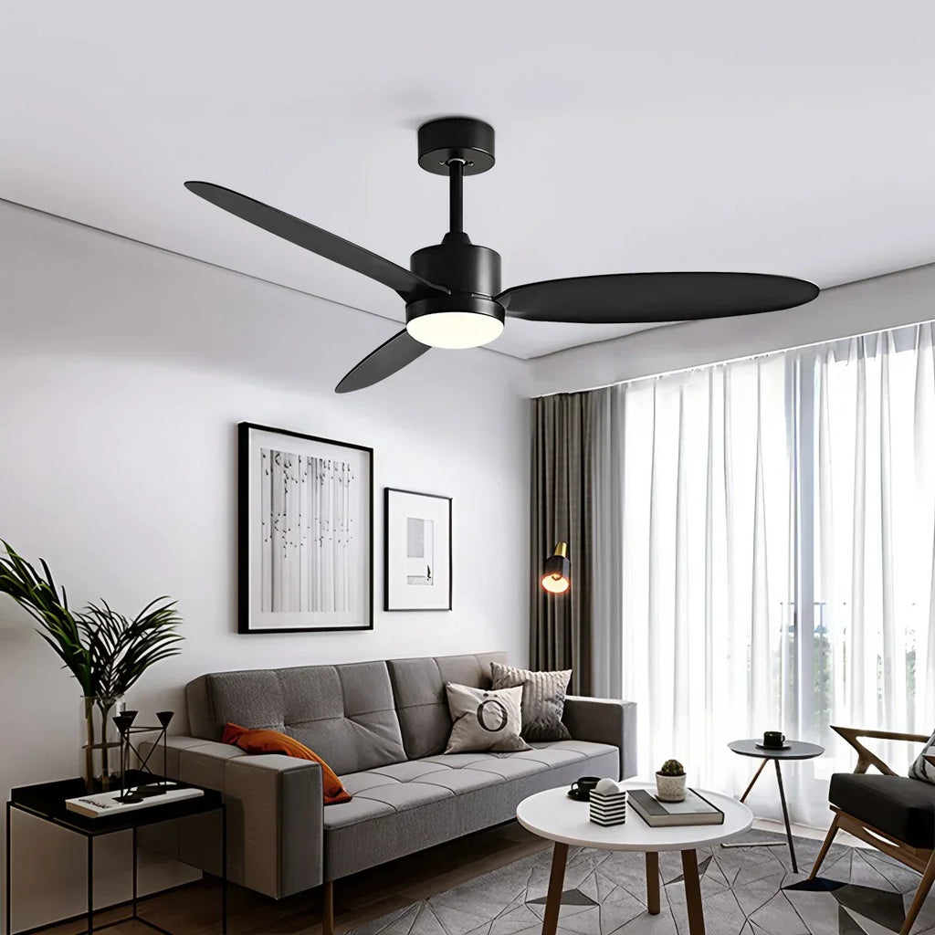 Deckenventilator mit 3 Flügeln und Licht fürs Schlafzimmer | Desfino