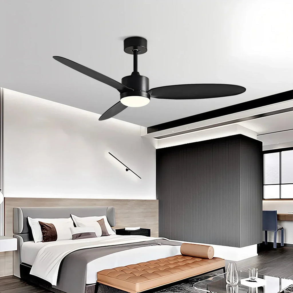 Deckenventilator mit 3 Flügeln und Licht fürs Schlafzimmer | Desfino