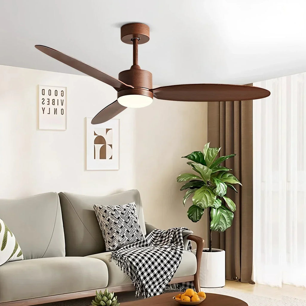 Deckenventilator mit 3 Flügeln und Licht fürs Schlafzimmer | Desfino