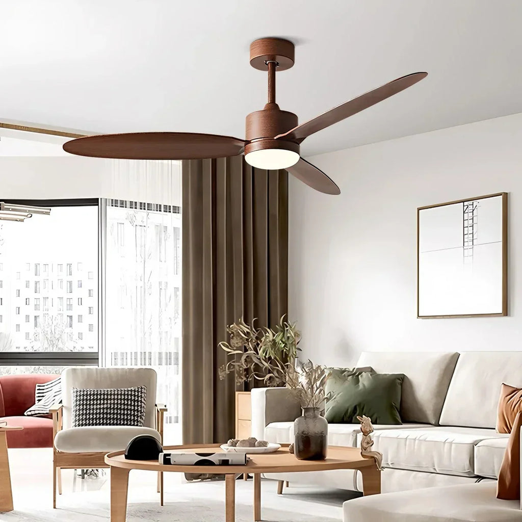 Deckenventilator mit 3 Flügeln und Licht fürs Schlafzimmer | Desfino