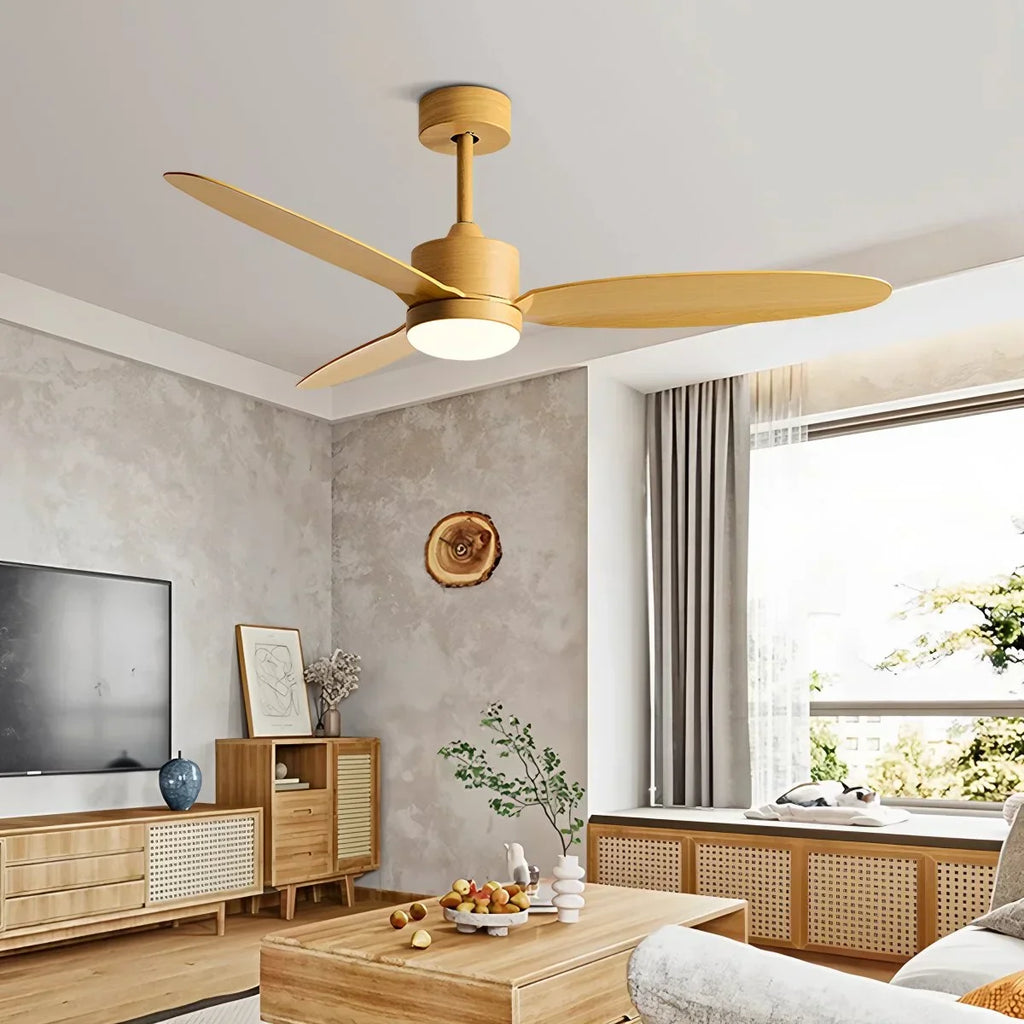 Deckenventilator mit 3 Flügeln und Licht fürs Schlafzimmer | Desfino