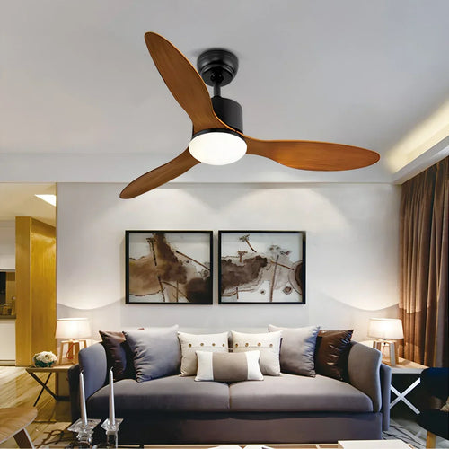 Moderner Deckenventilator mit 3 Flügeln und Licht | Desfino