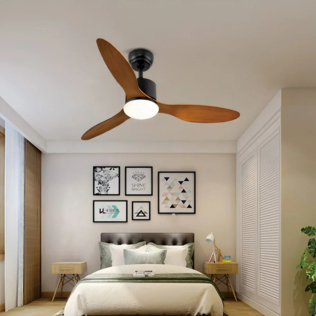 Moderner Deckenventilator mit 3 Flügeln und Licht | Desfino