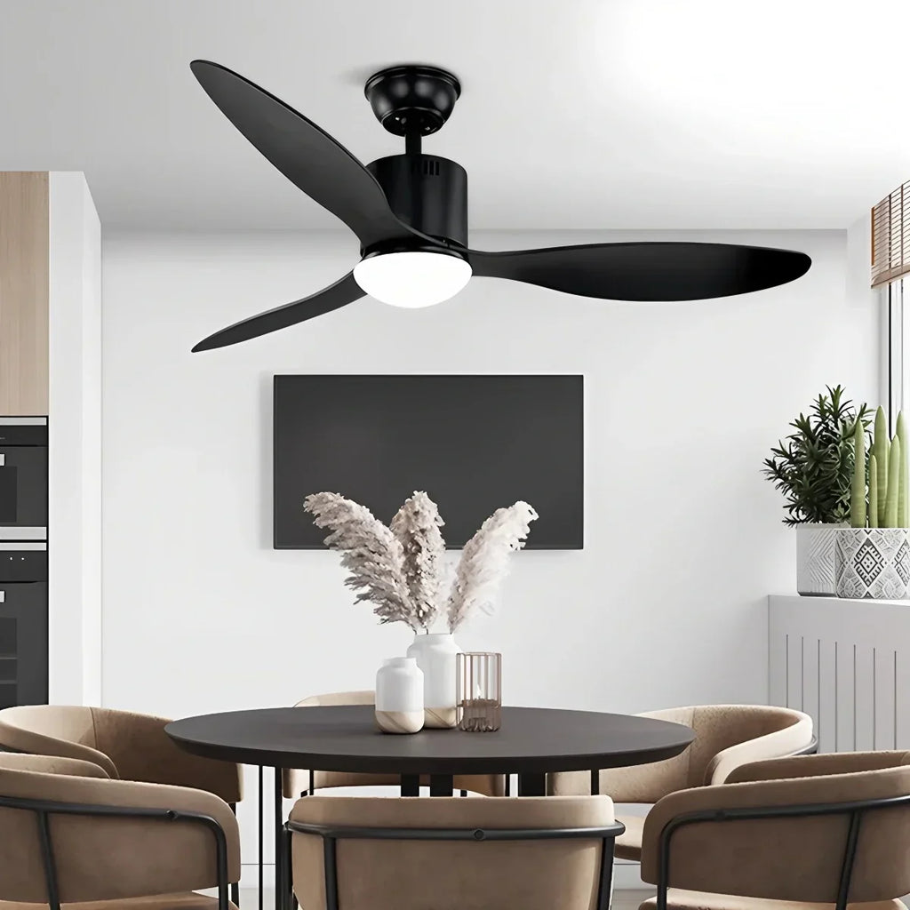 Moderner Deckenventilator mit 3 Flügeln und Licht | Desfino