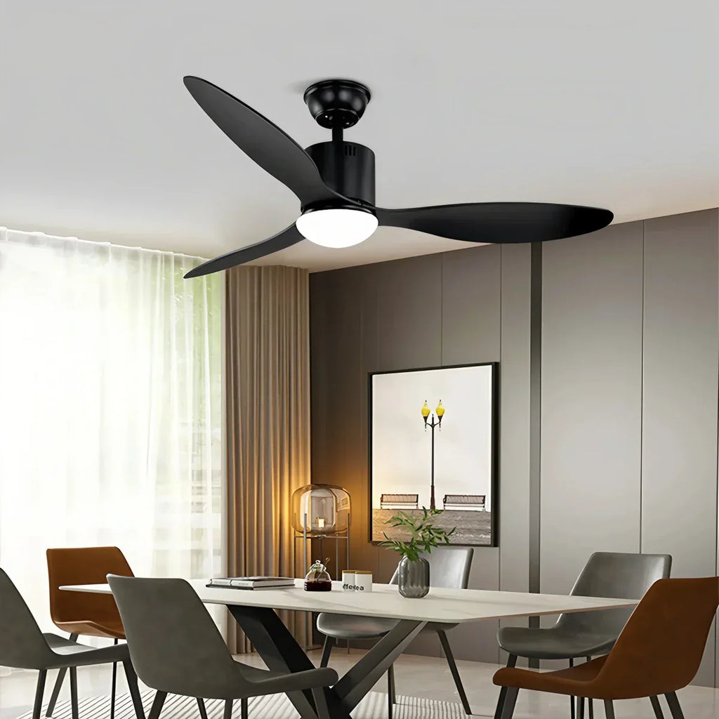 Moderner Deckenventilator mit 3 Flügeln und Licht | Desfino