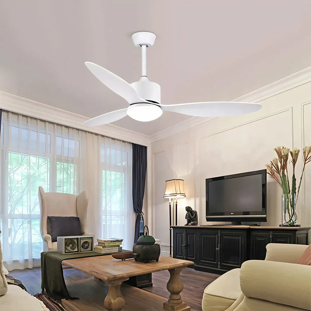 Moderner Deckenventilator mit 3 Flügeln und Licht | Desfino