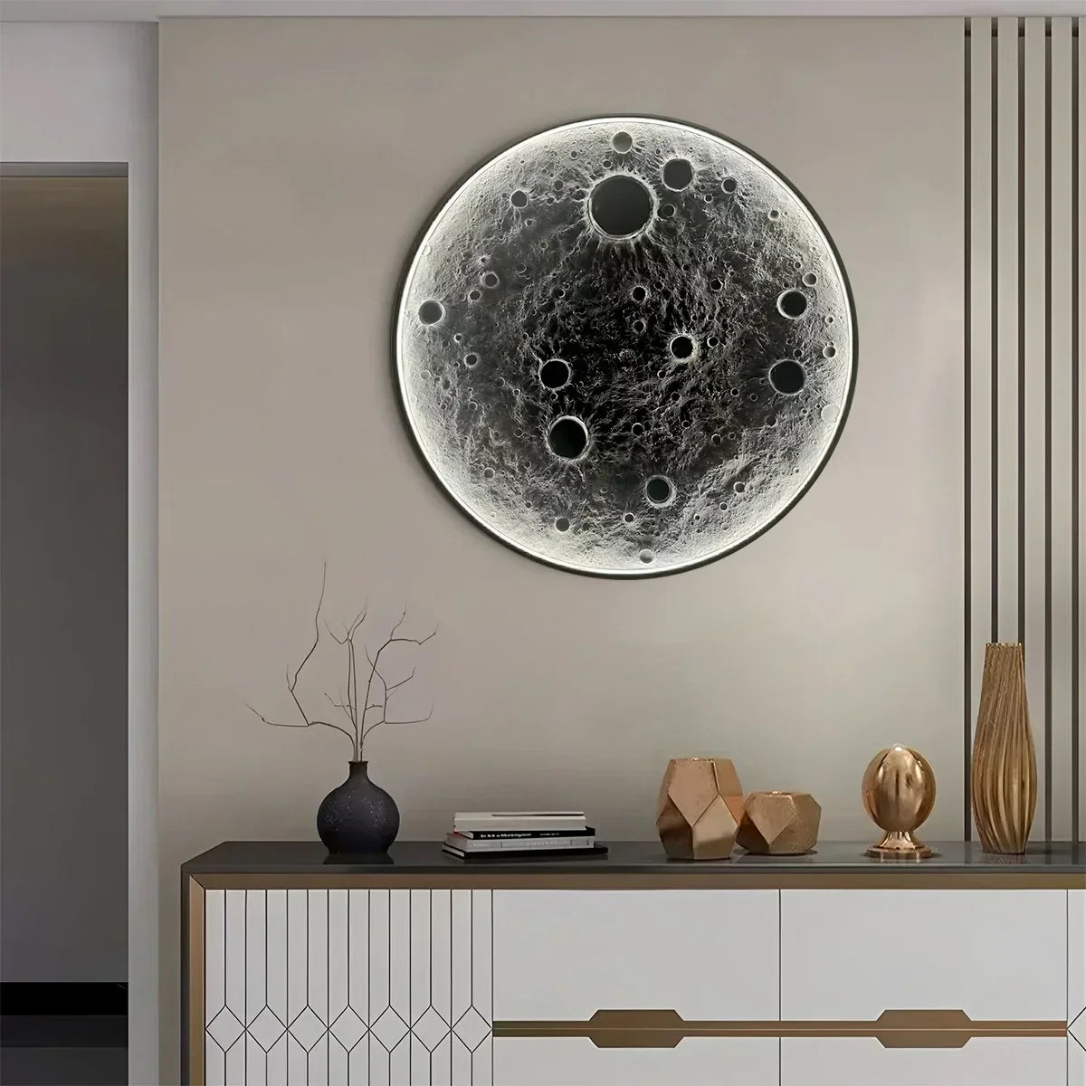 3D Relief Moon Decorative Wall Lamp | Desfino