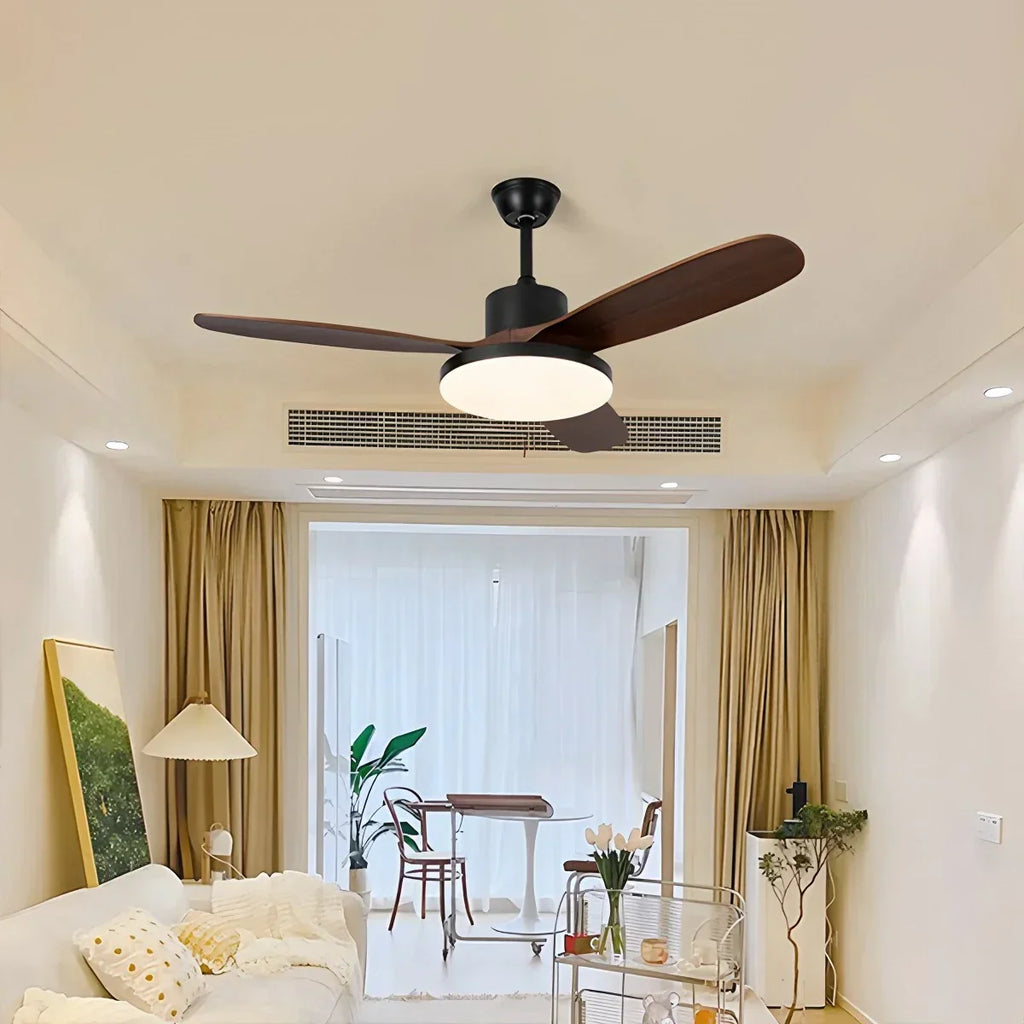 3 Wood Blade Ceiling Fan with Light | Desfino