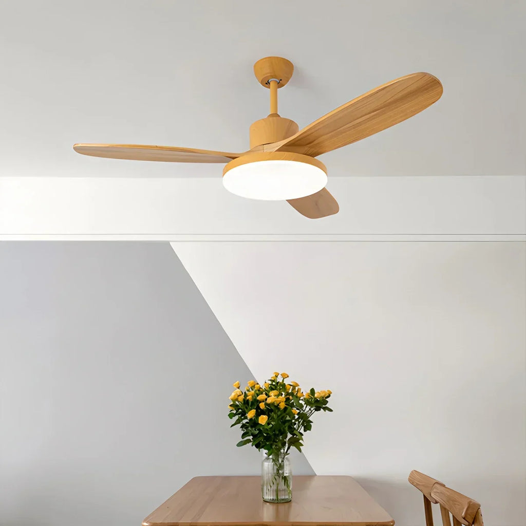 3 Wood Blade Ceiling Fan with Light | Desfino