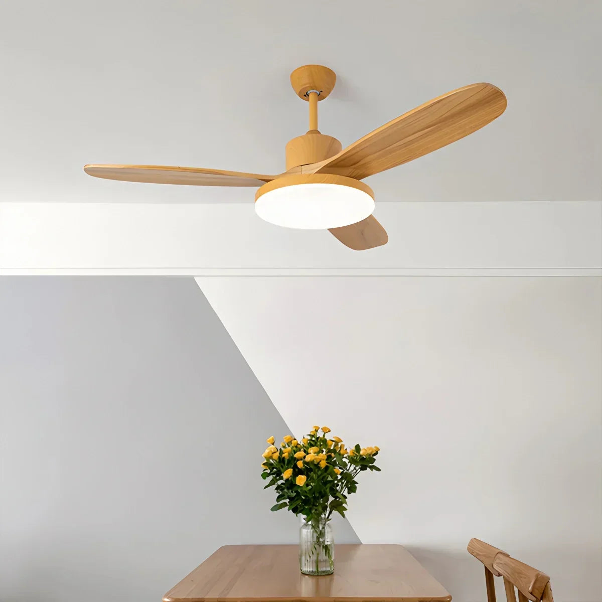 3 Wood Blade Ceiling Fan with Light | Desfino