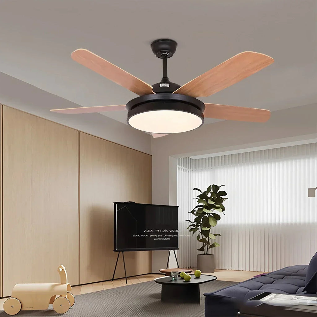Deckenventilator mit 5 Flügeln und Licht fürs Wohnzimmer | Desfino