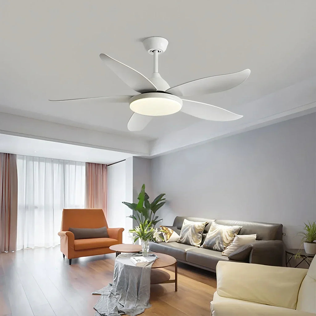 Moderner Deckenventilator mit 5 Flügeln und Lampe | Desfino