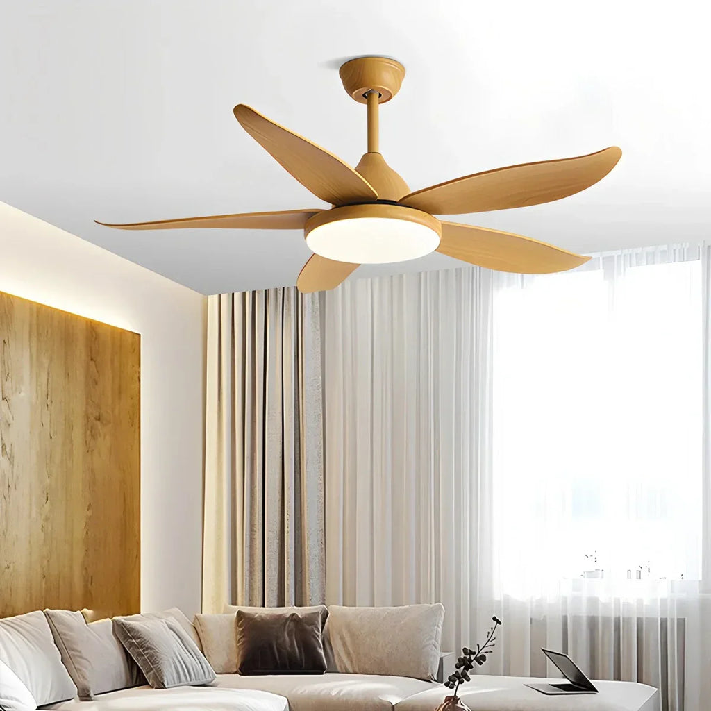 Moderner Deckenventilator mit 5 Flügeln und Lampe | Desfino