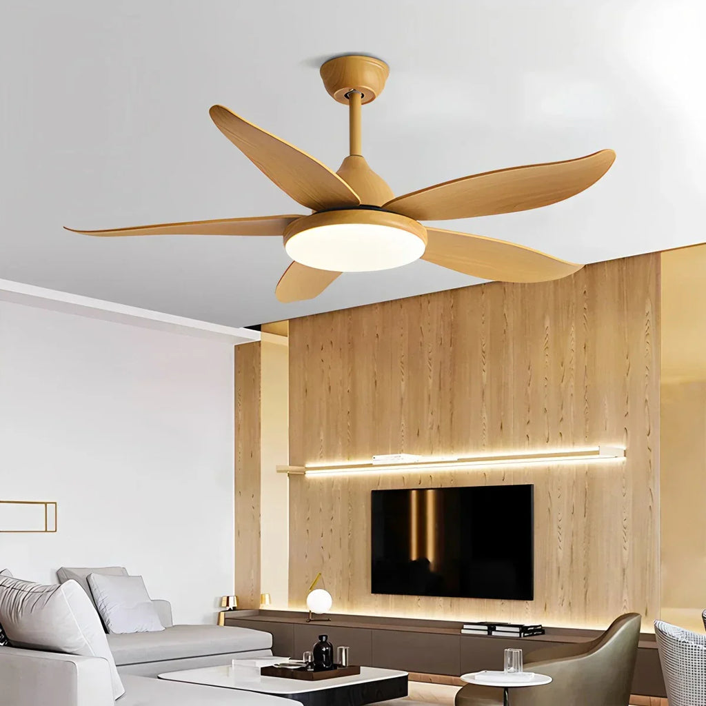 Moderner Deckenventilator mit 5 Flügeln und Lampe | Desfino