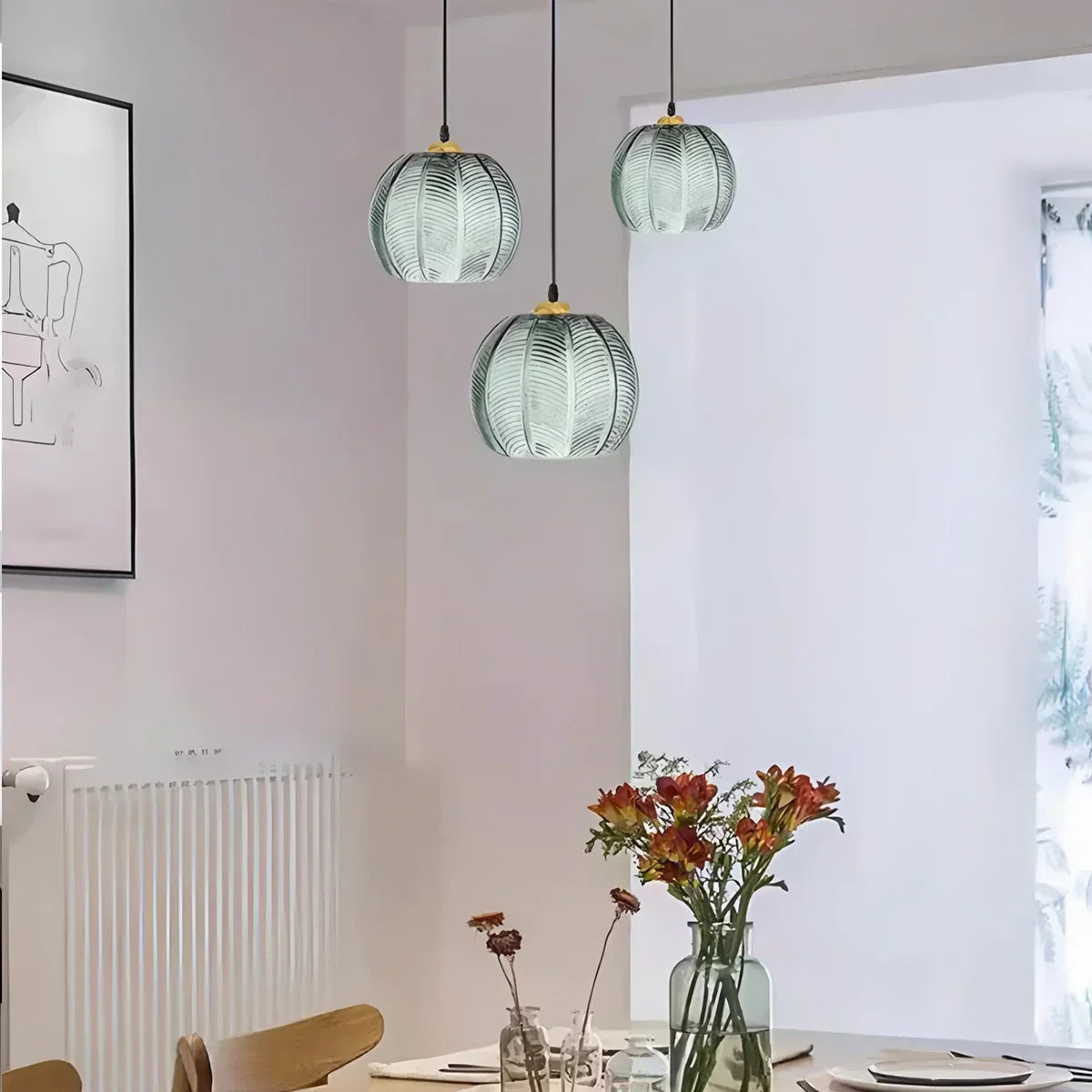 Aalin Frosted Glass Pendant Light for Dining Room | Desfino