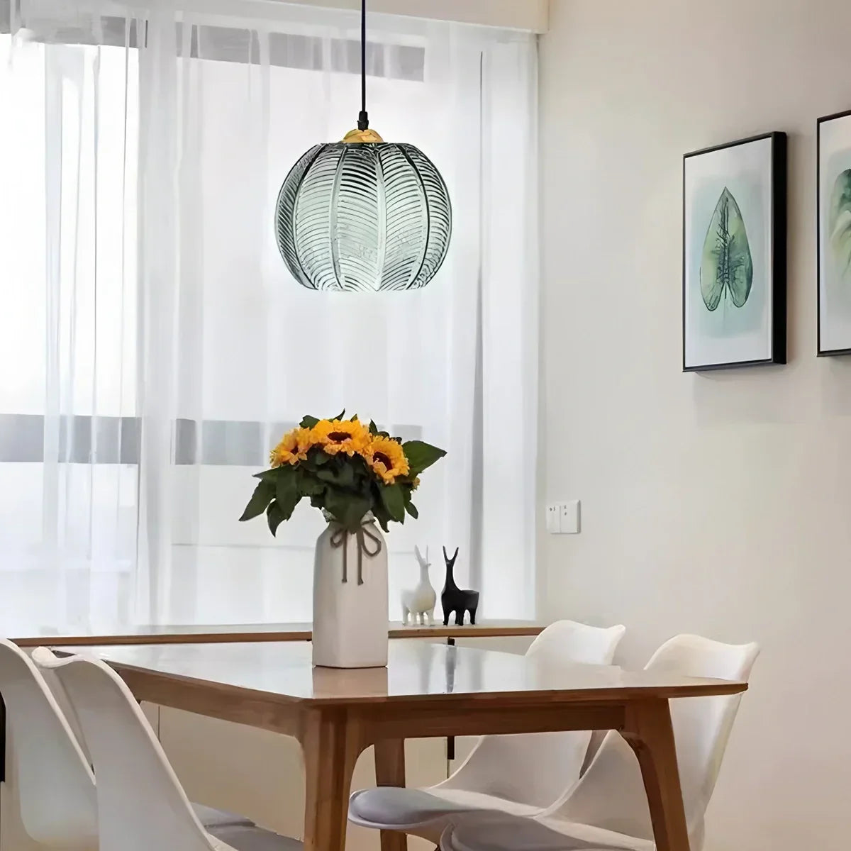 Aalin Frosted Glass Pendant Light for Dining Room | Desfino