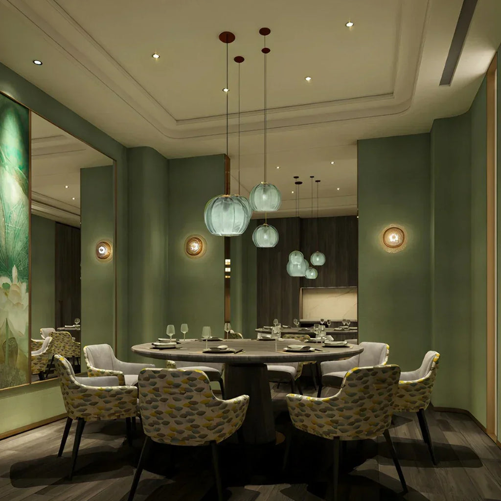 Aalin Frosted Glass Pendant Light for Dining Room | Desfino