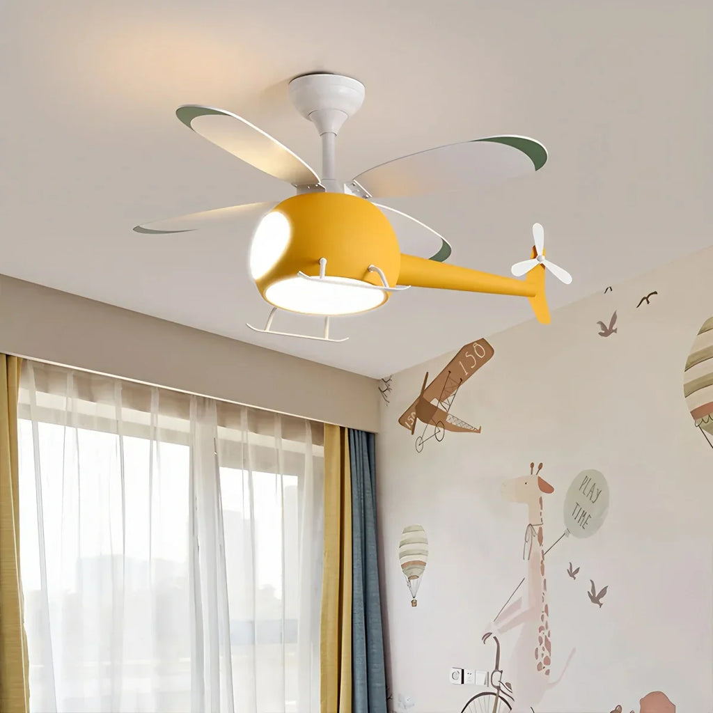 Airplane Ceiling Fan Lamp for Children’s Room | Desfino