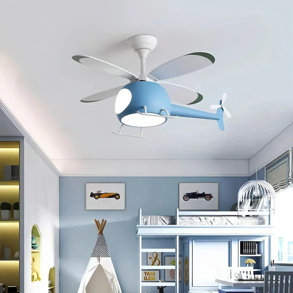 Airplane Ceiling Fan Lamp for Children’s Room | Desfino