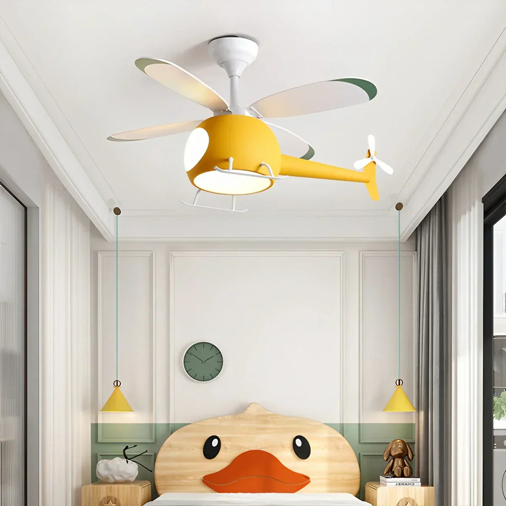Airplane Ceiling Fan Lamp for Children’s Room | Desfino