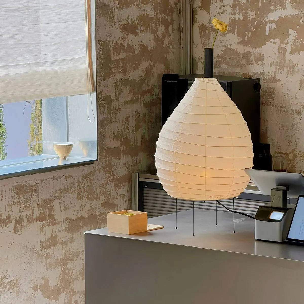 Akari 22N Rice Paper Table Lamp for Bedroom | Desfino
