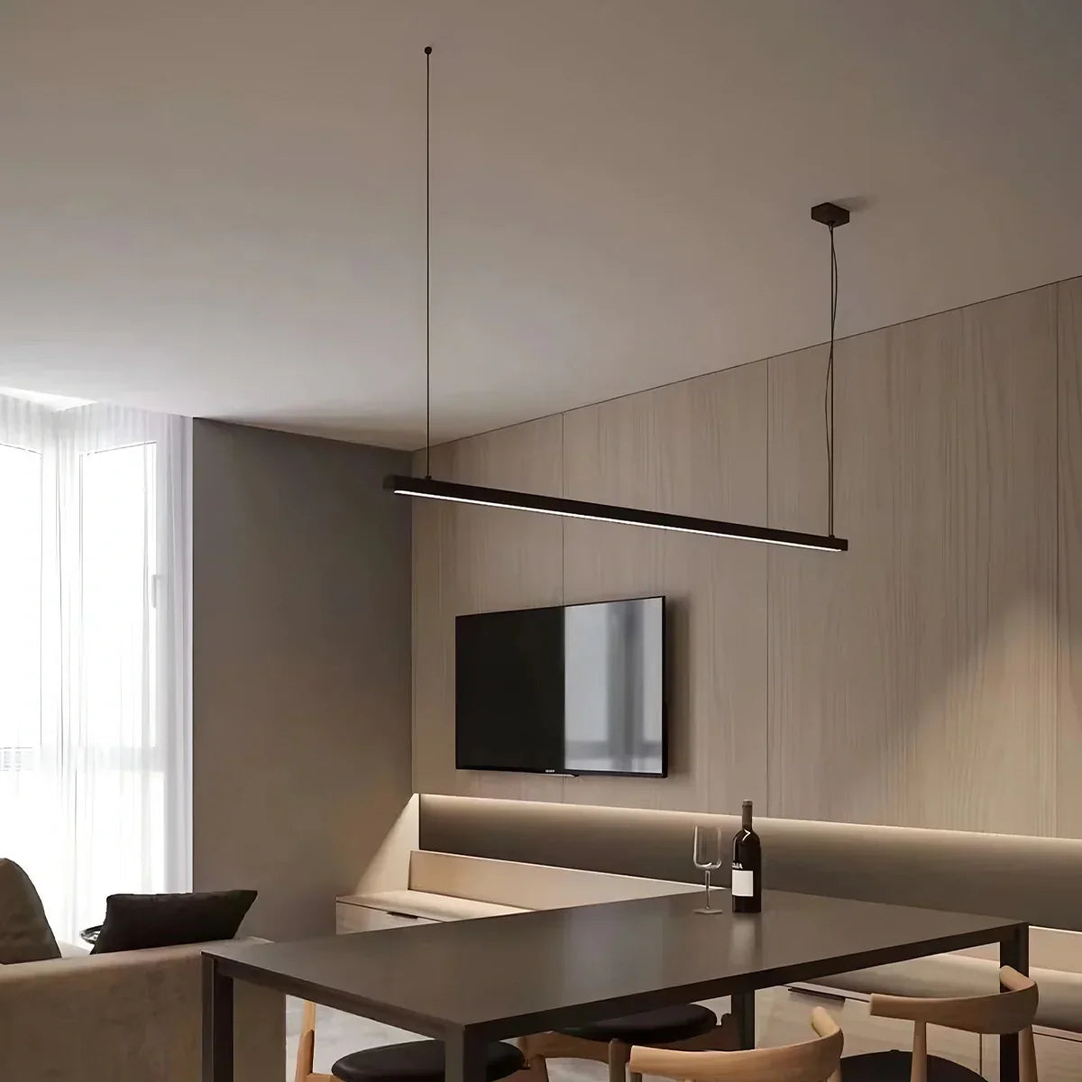All Copper Minimalist Chandelier for Dining & Living Rooms | Desfino