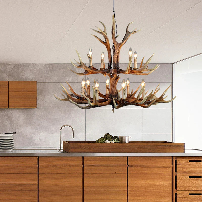 Antler Shape Resin Chandelier for Living Room | Desfino