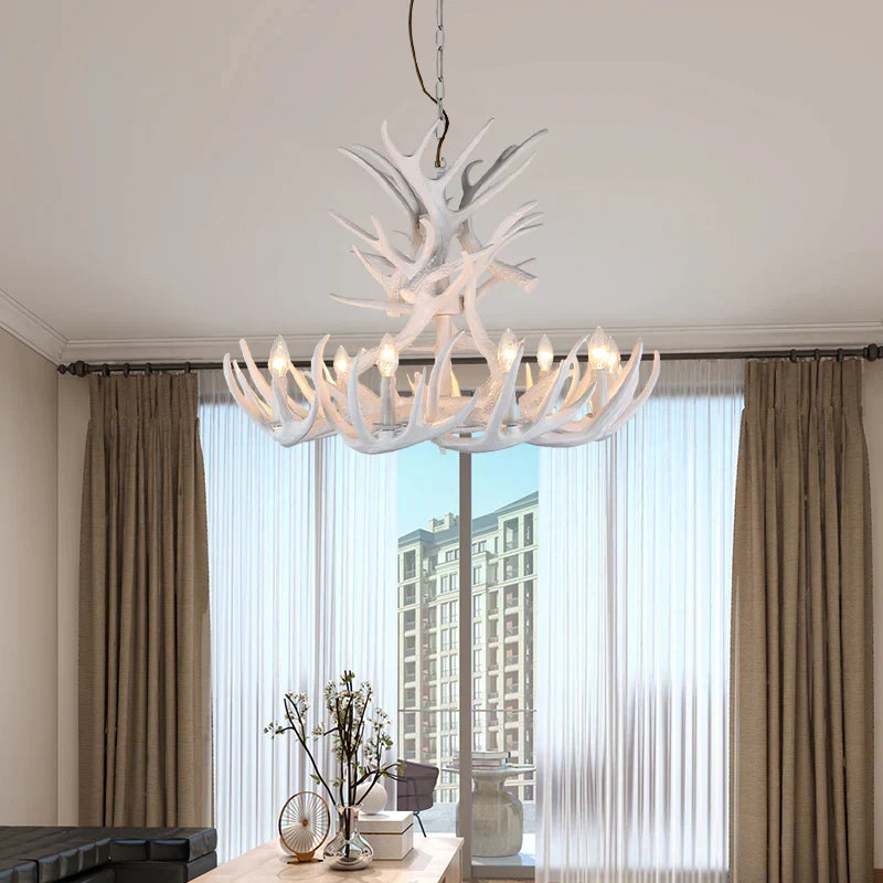 Antler Shape Resin Chandelier for Living Room | Desfino