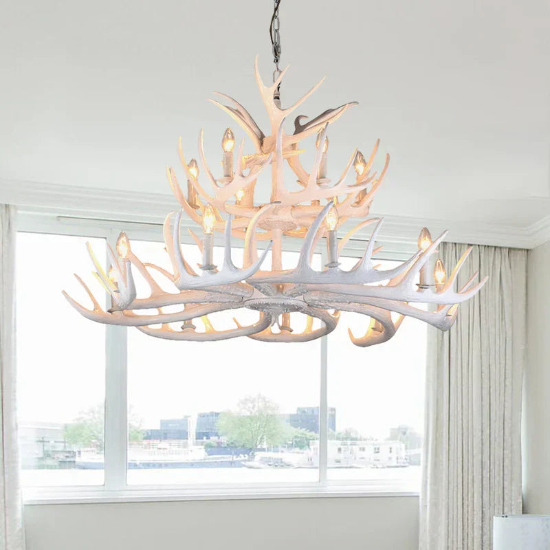 Antler Shape Resin Chandelier for Living Room | Desfino