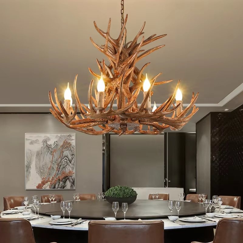 Antler Shape Resin Chandelier for Living Room | Desfino