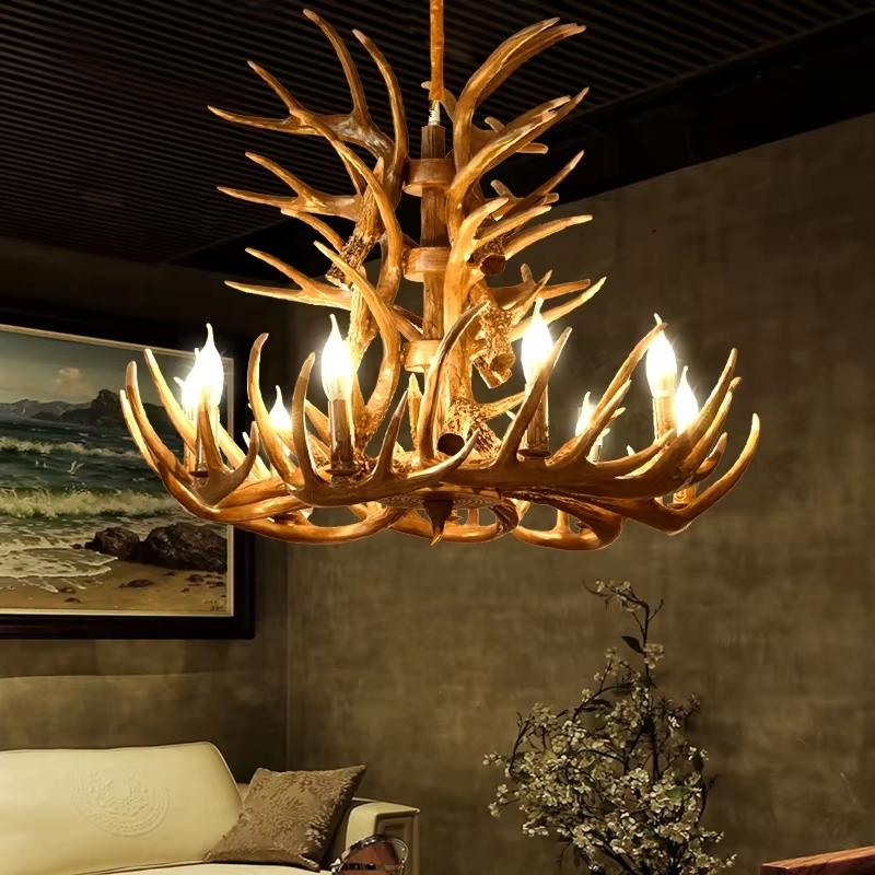 Antler Shape Resin Chandelier for Living Room | Desfino