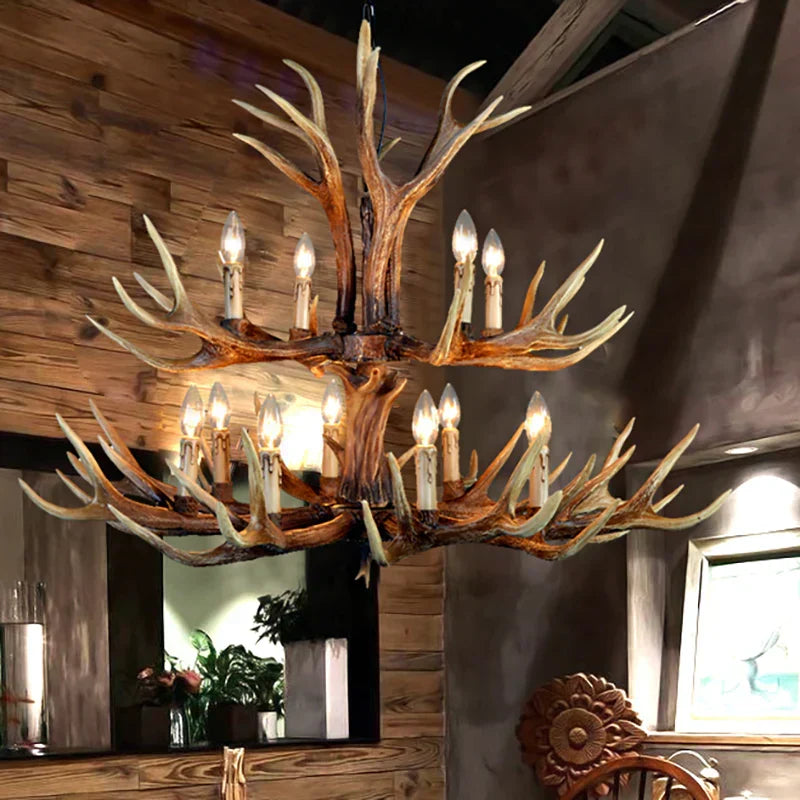Antler Shape Resin Chandelier for Living Room | Desfino
