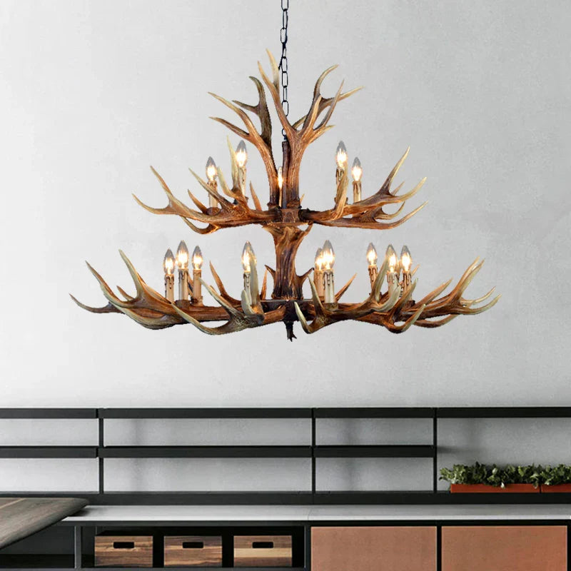 Antler Shape Resin Chandelier for Living Room | Desfino