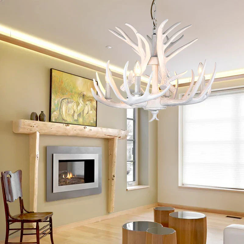 Antler Shape Resin Chandelier for Living Room | Desfino