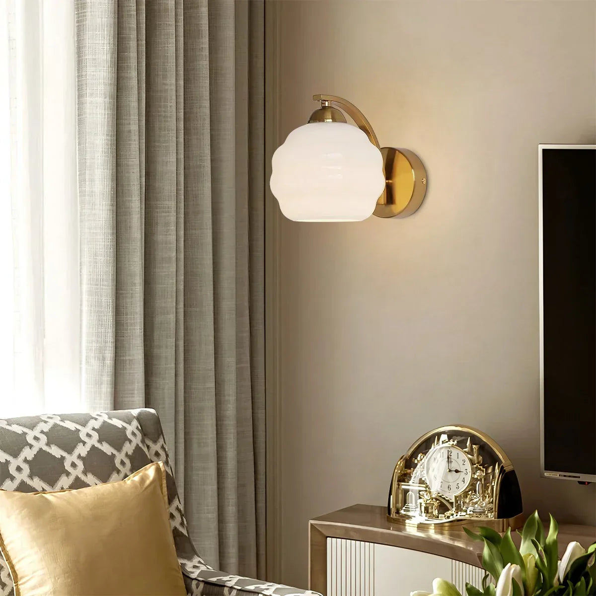Vintage-Glaswandleuchte im Art-déco-Stil | Desfino