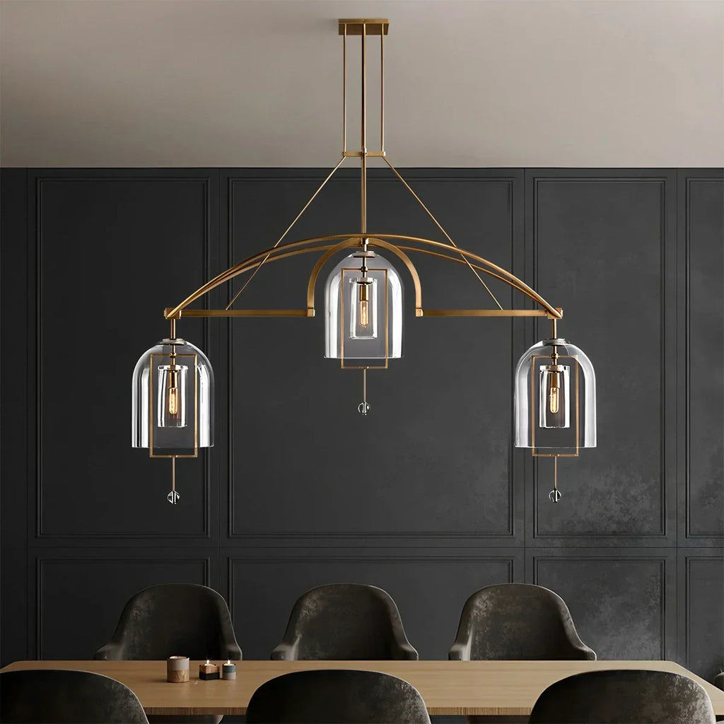 Bell Glass Chandelier for Living Room | Desfino