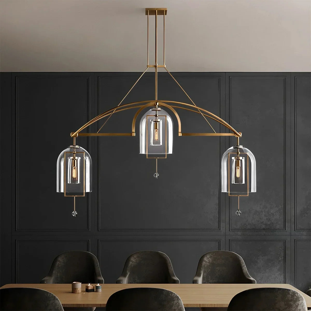 Bell Glass Chandelier for Living Room | Desfino
