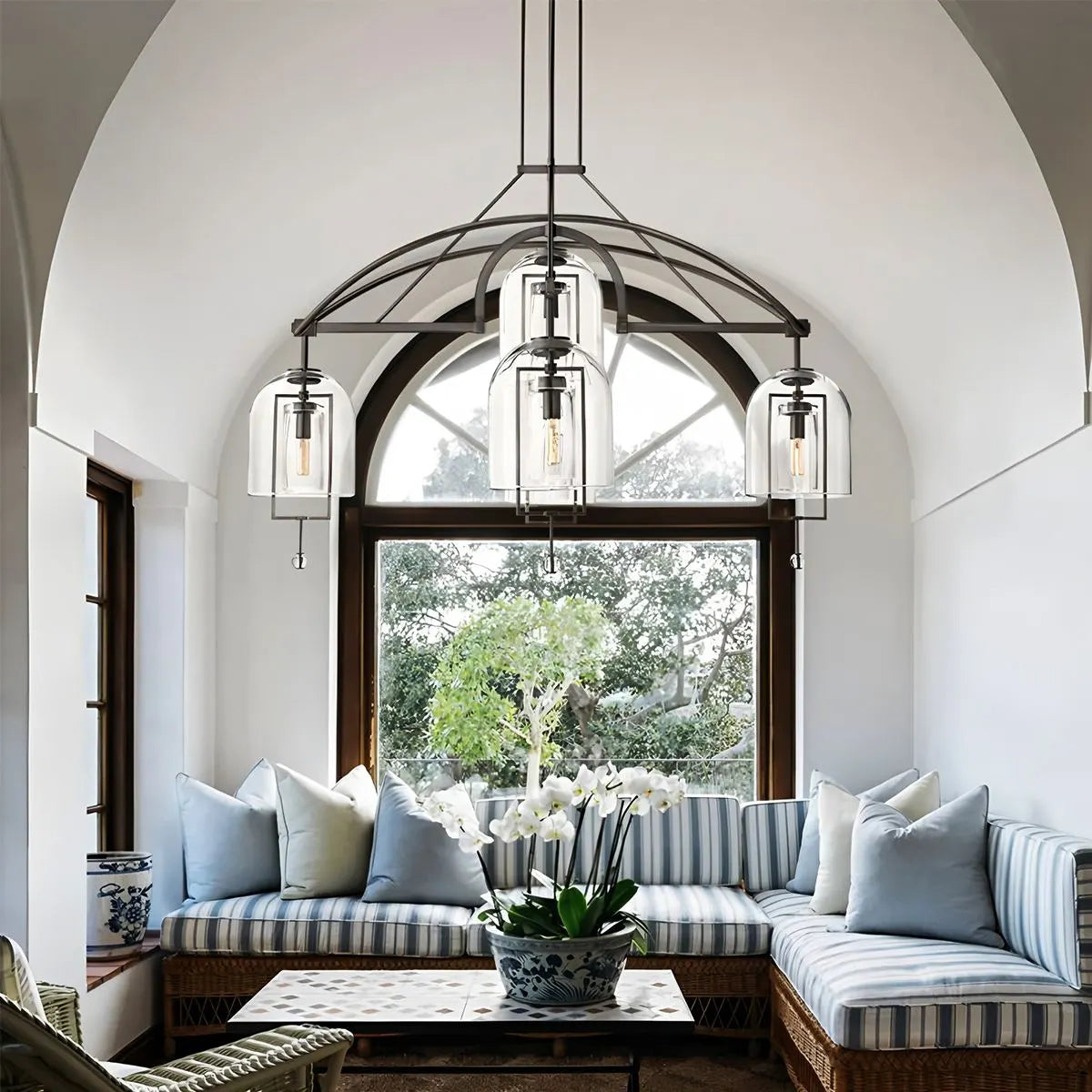 Bell Glass Chandelier for Living Room | Desfino