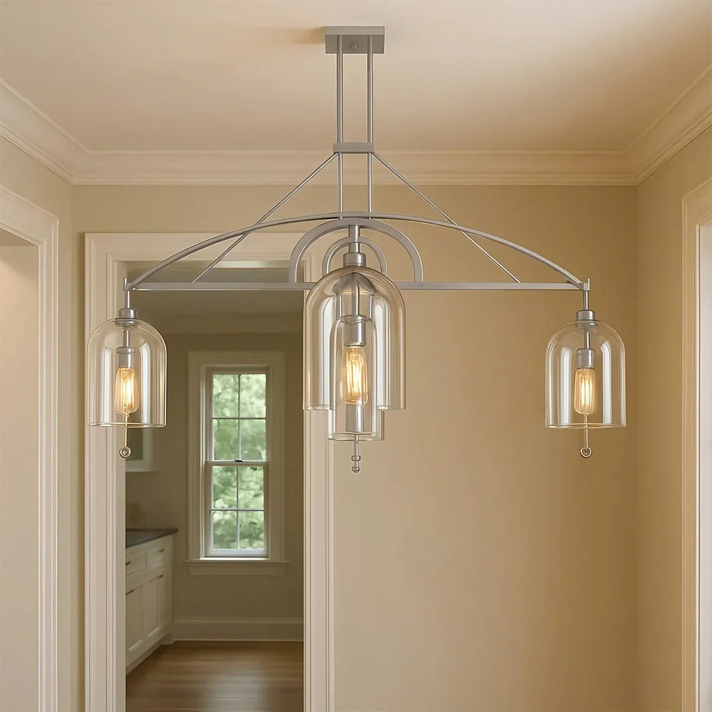 Bell Glass Chandelier for Living Room | Desfino