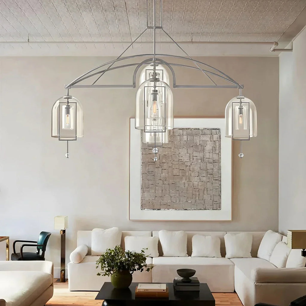 Bell Glass Chandelier for Living Room | Desfino