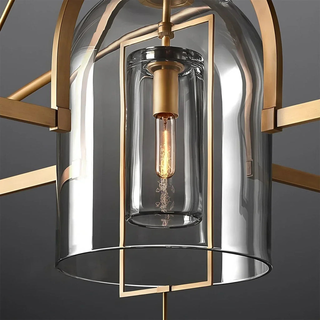 Bell Glass Chandelier for Living Room | Desfino