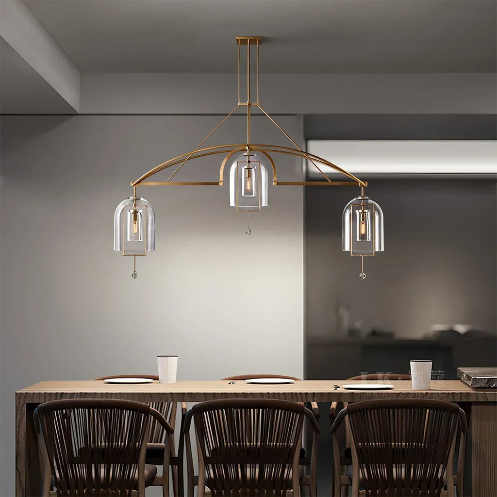 Bell Glass Chandelier for Living Room | Desfino