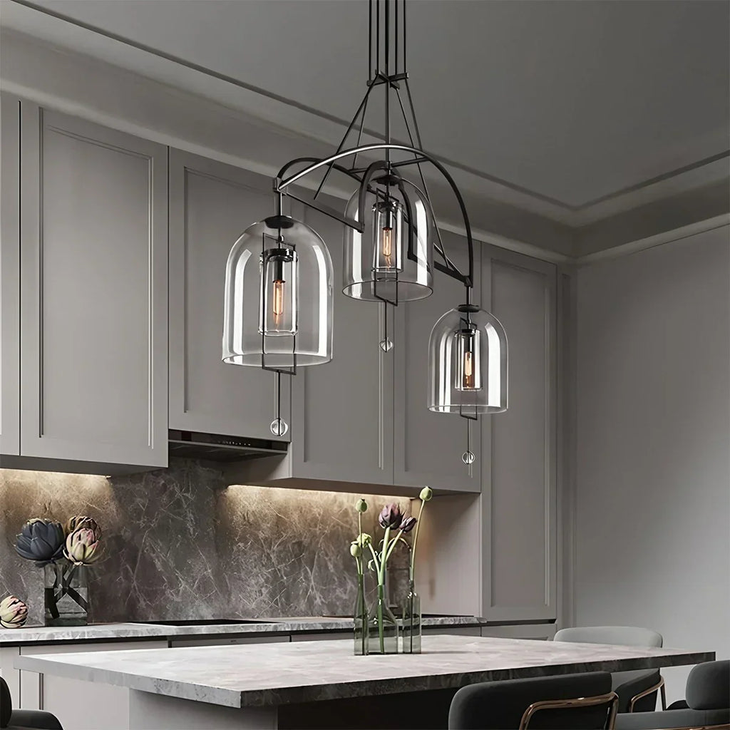 Bell Glass Chandelier for Living Room | Desfino