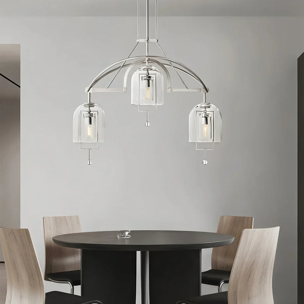Bell Glass Chandelier for Living Room | Desfino