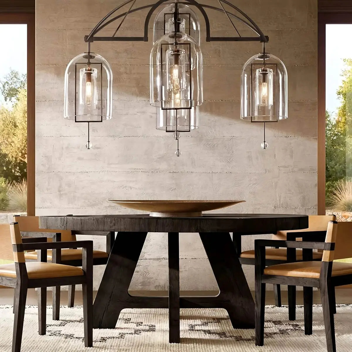 Bell Glass Chandelier for Living Room | Desfino