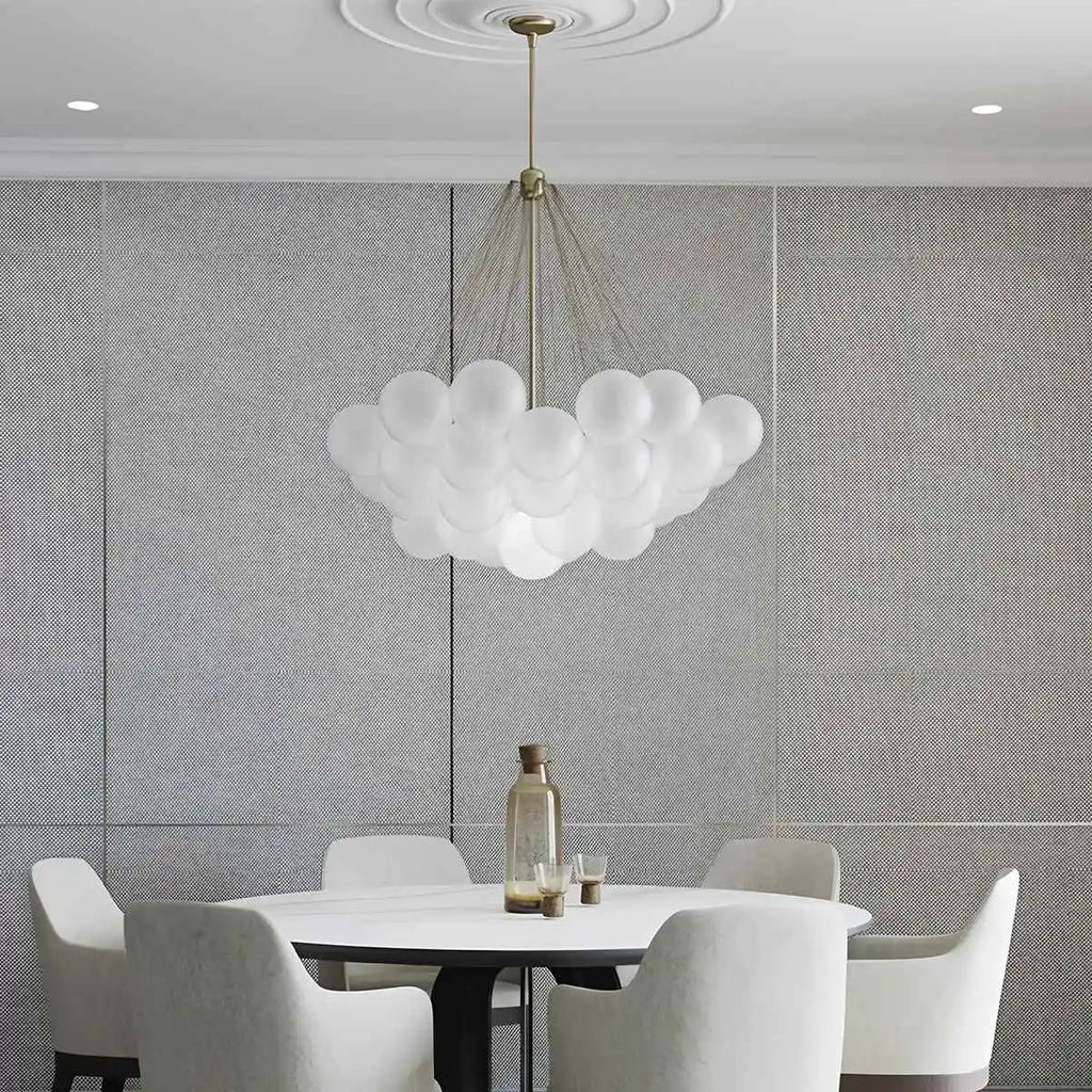 Moderner Kronleuchter aus Bubble-Glas für das Wohnzimmer | Desfino