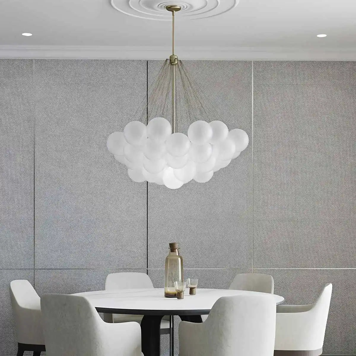 Moderner Kronleuchter aus Bubble-Glas für das Wohnzimmer | Desfino