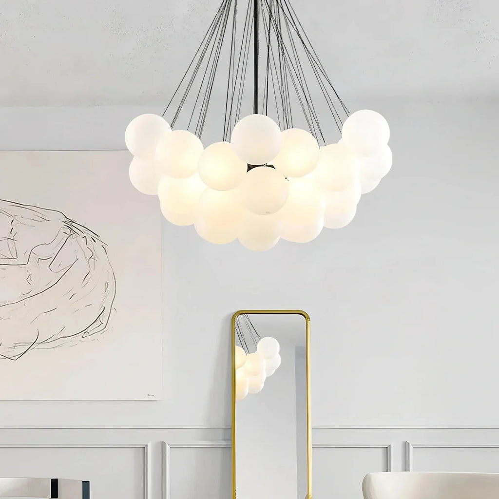 Moderner Kronleuchter aus Bubble-Glas für das Wohnzimmer | Desfino
